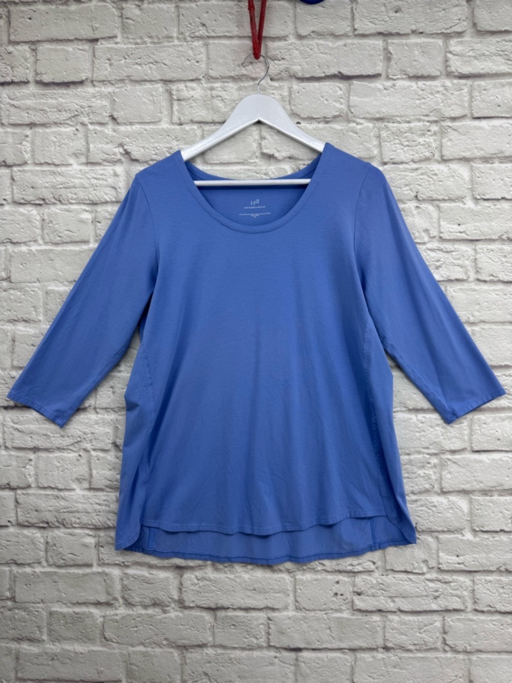 J. Jill Luxe Supima A-Line Tunic Top Forward Seam Tee Top Size Medium